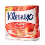 Туалетная бумага, Kleenex (Клинекс) №4 Велти клубника белая